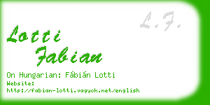 lotti fabian business card